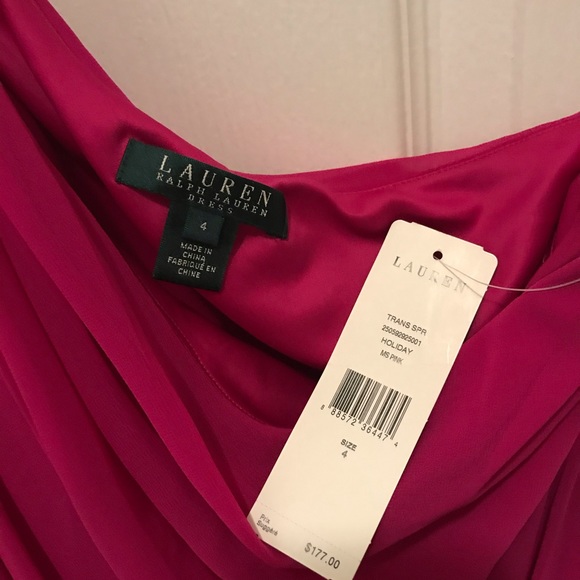 Pink Ralph Lauren one shoulder goddess dress 4 - Picture 2 of 3